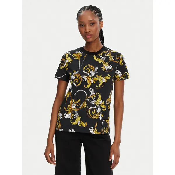 Versace Jeans Couture Versace Jeans Couture T-shirt 78HAH613 Crna Regular Fit
