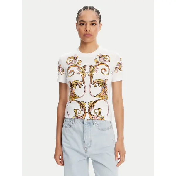 Versace Jeans Couture Versace Jeans Couture T-shirt 78HAH6P8 Bijela Slim Fit