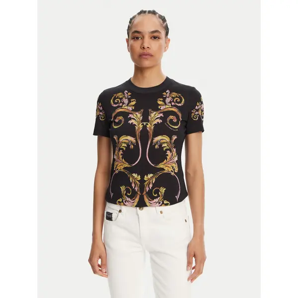 Versace Jeans Couture Versace Jeans Couture T-shirt 78HAH6P8 Crna Slim Fit