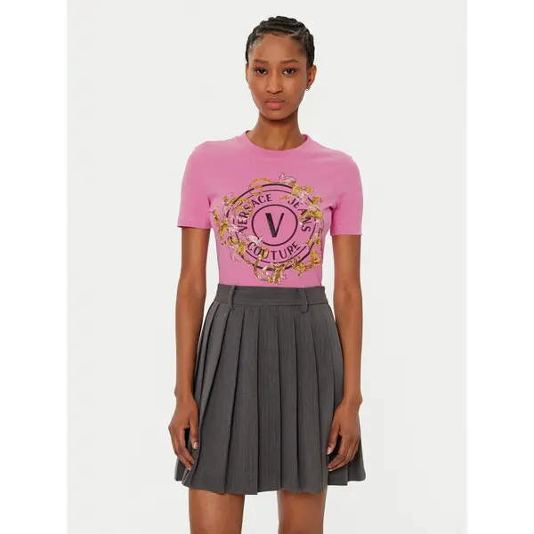 Versace Jeans Couture Versace Jeans Couture T-shirt 78HAHC01 Ružičasta Regular Fit