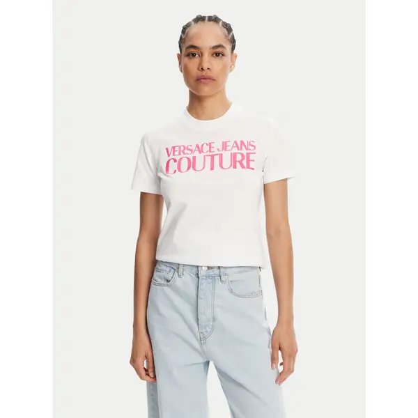 Versace Jeans Couture Versace Jeans Couture T-shirt 78HAHE05 Bijela Regular Fit