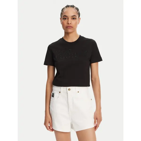 Versace Jeans Couture Versace Jeans Couture T-shirt 78HAHS04 Crna Regular Fit