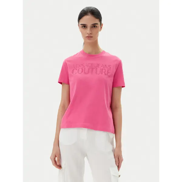 Versace Jeans Couture Versace Jeans Couture T-shirt 78HAHS04 Ružičasta Regular Fit