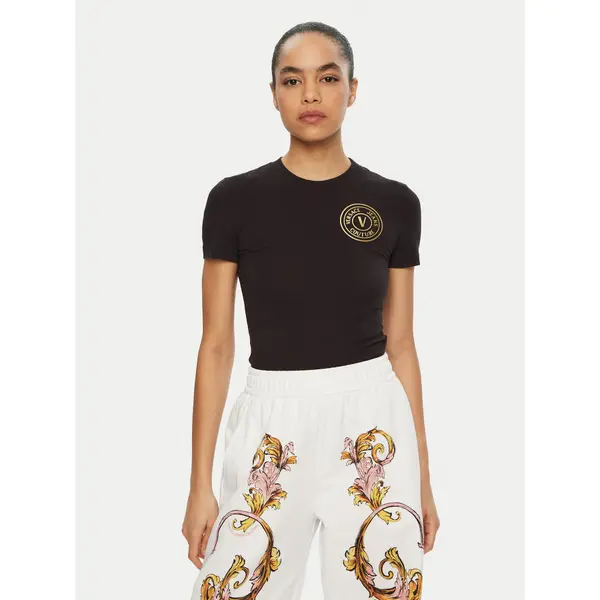 Versace Jeans Couture Versace Jeans Couture T-shirt 78HAHT00 Crna Regular Fit