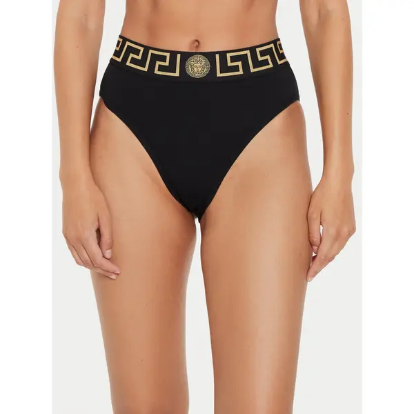 Versace Versace Klasične gaćice s visokim strukom AUD01050 1A10011 Crna