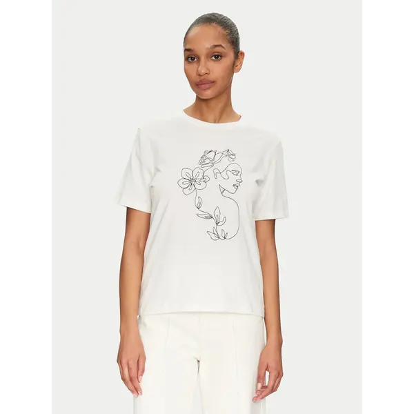 Vila Vila T-shirt Sybil 14108062 Bijela Regular Fit