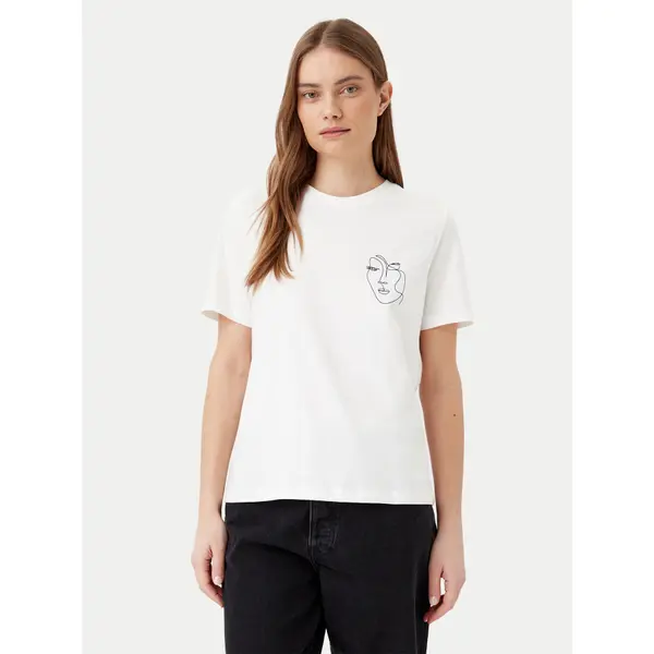 Vila Vila T-shirt Sybilla 14103247 Bijela Regular Fit