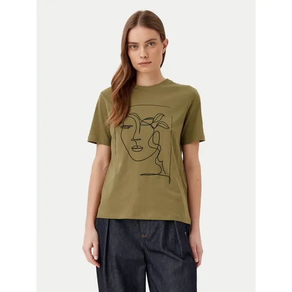 Vila Vila T-shirt Sybilla 14103247 Zelena Regular Fit