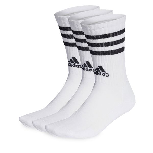 adidas Visoke unisex čarape adidas 3-Stripes Cushioned Crew Socks 3 Pairs HT3458 white/black