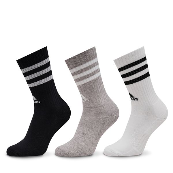 adidas Visoke unisex čarape adidas 3-Stripes Cushioned Crew Socks 3 Pairs IC1323 medium grey heather/white/black/white