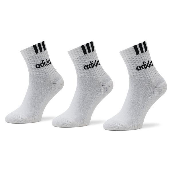 adidas Visoke unisex čarape adidas 3-Stripes Linear Half-Crew Cushioned Socks 3 Pairs HT3437 Bijela