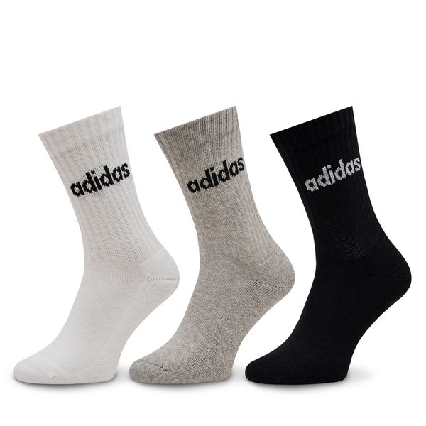 adidas Visoke unisex čarape adidas Linear Crew Cushioned Socks 3 Pairs IC1302 Siva
