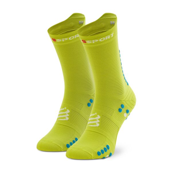 Compressport Visoke unisex čarape Compressport Pro Racing V4.0 Run High XU00046B Primerose/Fjord Blue 707