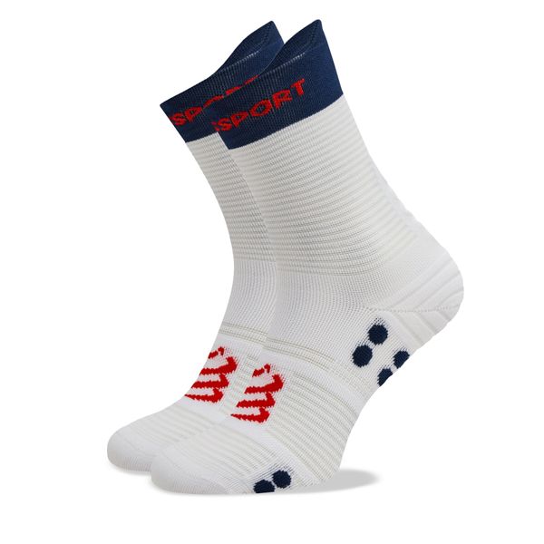 Compressport Visoke unisex čarape Compressport Pro Racing V4.0 Run High XU00046B White/Blues