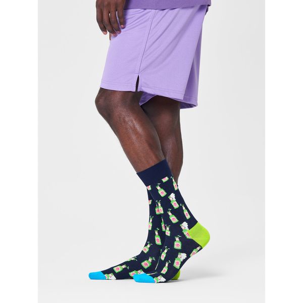Happy Socks Visoke unisex čarape Happy Socks BEE01-6500 Tamnoplava