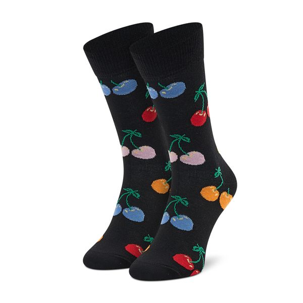 Happy Socks Visoke unisex čarape Happy Socks CHE01-9050 Crna