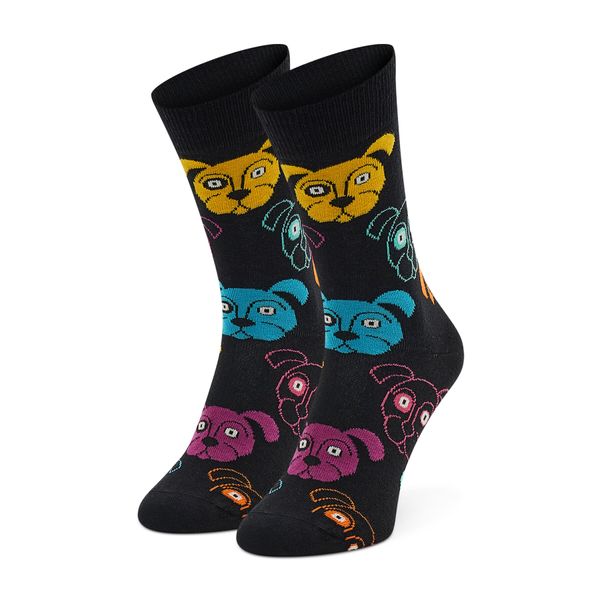 Happy Socks Visoke unisex čarape Happy Socks DOG01-9050 Crna