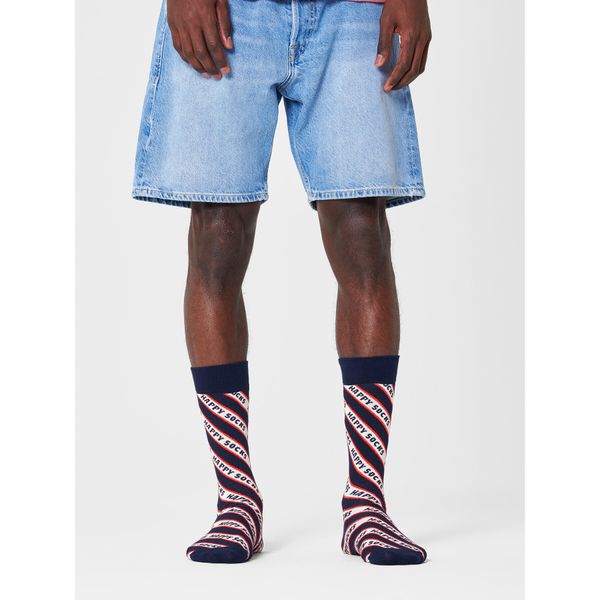 Happy Socks Visoke unisex čarape Happy Socks HPP01-6500 Tamnoplava