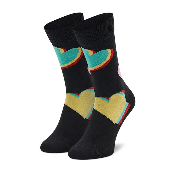 Happy Socks Visoke unisex čarape Happy Socks MYV01-9350 Crna