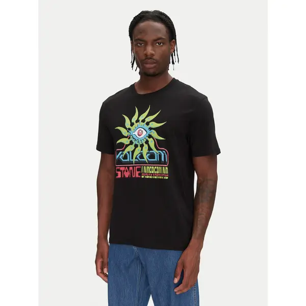 Volcom Volcom T-shirt Realityfab A3512555 Crna Loose Fit