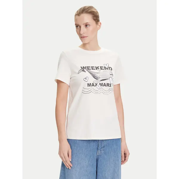 Weekend Max Mara Weekend Max Mara T-shirt Guglia 2525976031 Écru Regular Fit