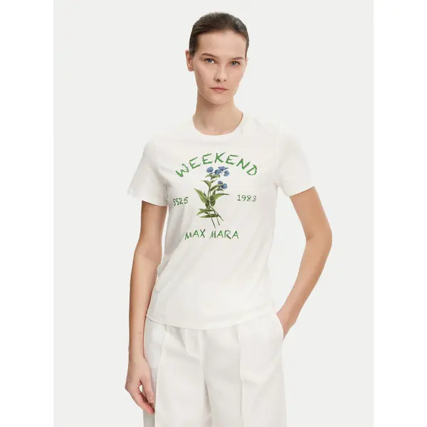Weekend Max Mara Weekend Max Mara T-shirt Teiera 2515971052 Bijela Regular Fit