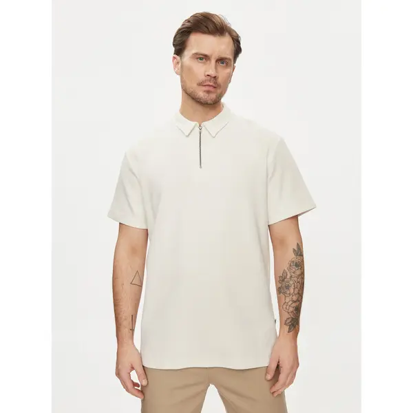Wrangler Wrangler Polo Rugby 112350413 Écru Relaxed Fit
