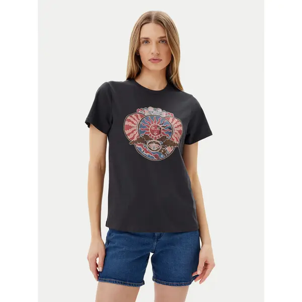 Wrangler Wrangler T-shirt Graphic 112362563 Crna Regular Fit