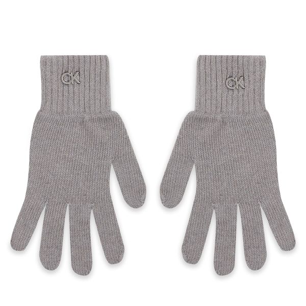 Calvin Klein Ženske rukavice Calvin Klein Re-Lock Knit Gloves K60K611164 Mid Grey Heather P4A