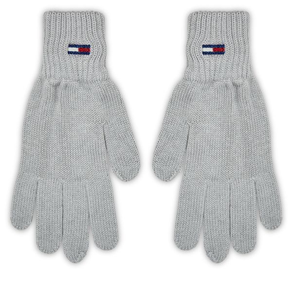 Tommy Jeans Ženske rukavice Tommy Jeans Tjw Flag Gloves AW0AW15480 Silver Grey P03