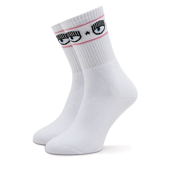 Chiara Ferragni Ženske visoke čarape Chiara Ferragni 76SB0J02 Bijela