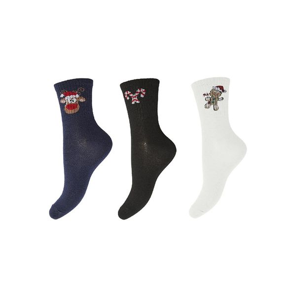 Pieces Ženske visoke čarape Pieces Cally 17133920 Šarena