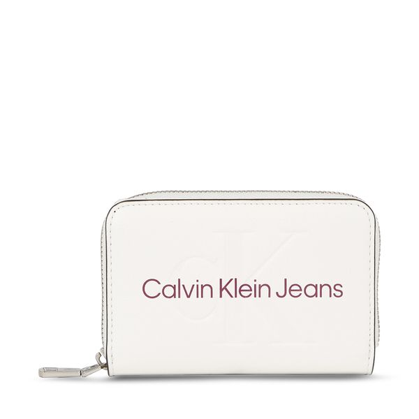 Calvin Klein Jeans Ženski novčanik Calvin Klein Jeans Sculpted Med Zip Around Mono K60K607229 Ivory YBI