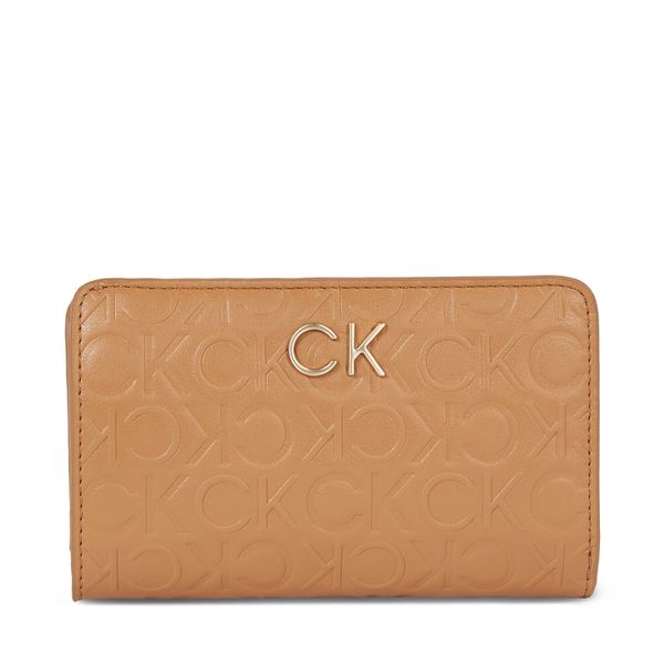 Calvin Klein Ženski novčanik Calvin Klein Re-Lock Bifold Fr Wallet Emb K60K611318 Brown Sugar GA5