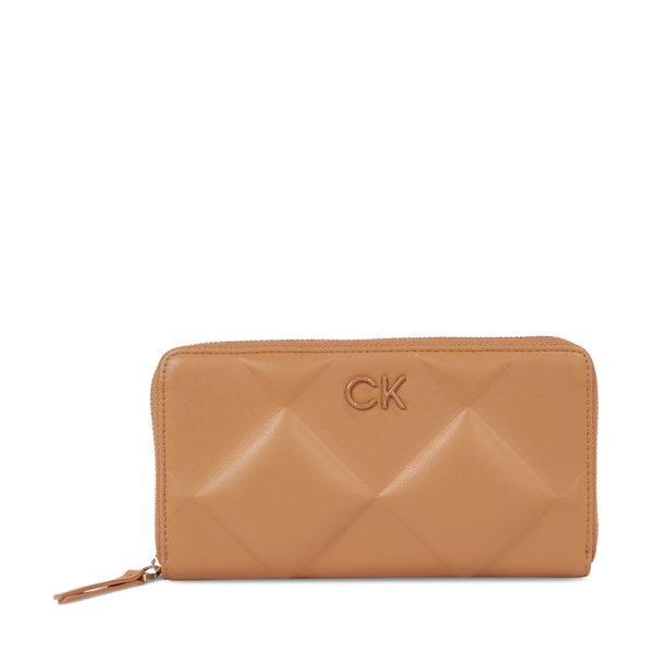 Calvin Klein Ženski novčanik Calvin Klein Re-Lock Quilt Za Wallet Lg K60K610774 Brown Sugar GA5