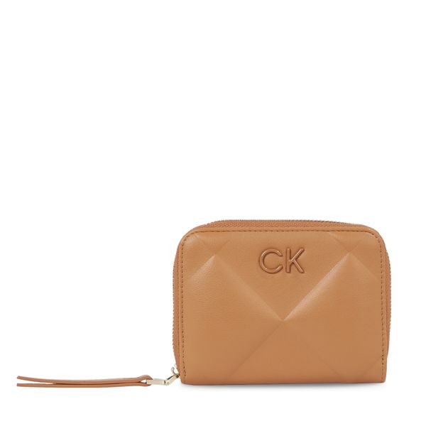 Calvin Klein Ženski novčanik Calvin Klein Re-Lock Quilt Za Wallet Md K60K610785 Brown Sugar GA5