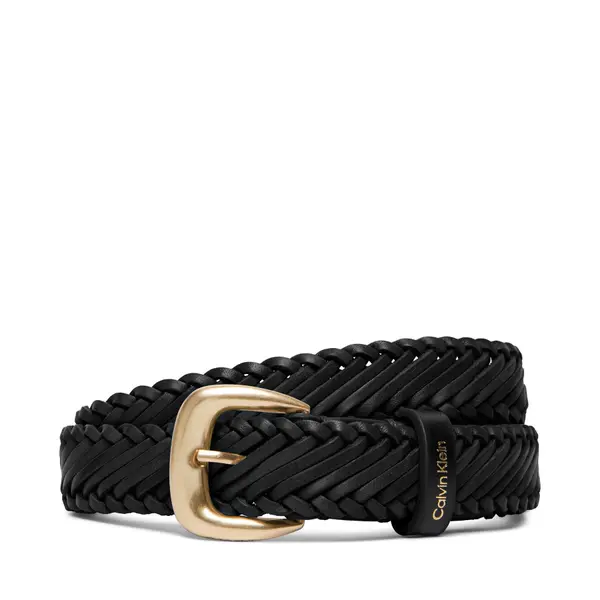 Calvin Klein Ženski remen Calvin Klein Braided Logo Buckle 25Mm LV04F7087G Crna