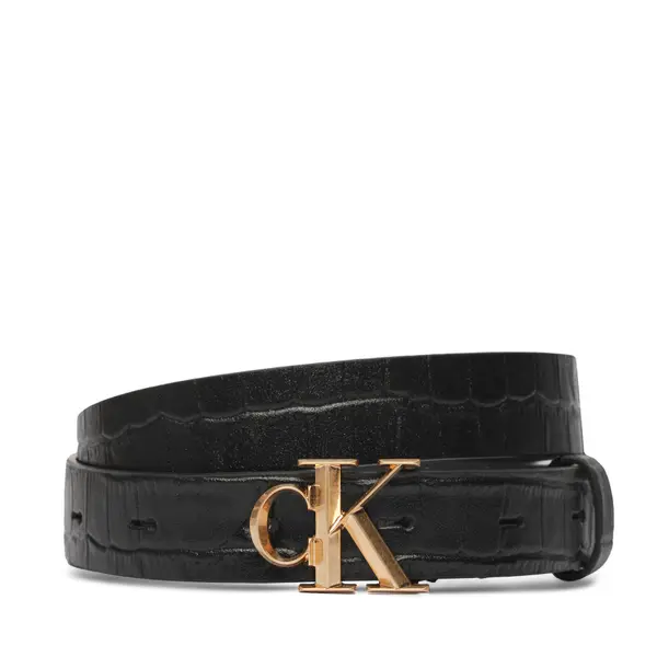 Calvin Klein Ženski remen Calvin Klein Facet Ck Buckle Pebble LV04F7102G Crna