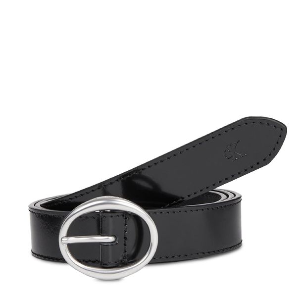 Calvin Klein Jeans Ženski remen Calvin Klein Jeans Classic Round Lthr Belt25Mm K60K611985 Black BEH