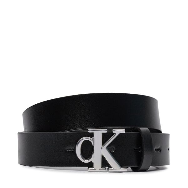 Calvin Klein Jeans Ženski remen Calvin Klein Jeans Round Mono Plaque Lthr Belt 25Mm K60K611988 Black BEH