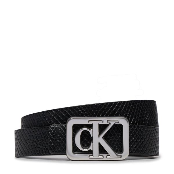 Calvin Klein Ženski remen Calvin Klein Mono Plaque Rev Lthr Belt 25Mm K60K611487 Black BEH