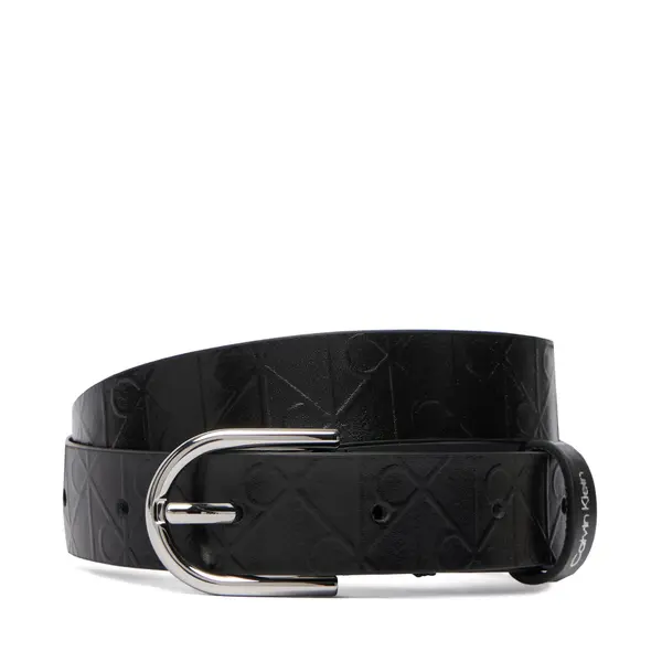 Calvin Klein Ženski remen Calvin Klein Round Buckle Debossed LV04F7143G Crna