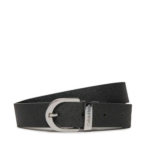 Calvin Klein Ženski remen Calvin Klein Round Reversible Belt Saffiano K60K611923 Ck Black/Sand Pebble BEH