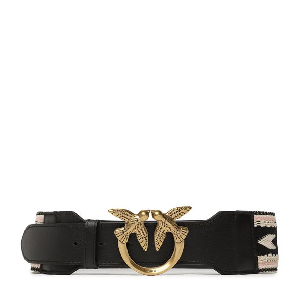 Pinko Ženski remen Pinko Love Berry Native H6 Belt 20231 PLT01 100825.A0QS Nero/Beige ZC3Q