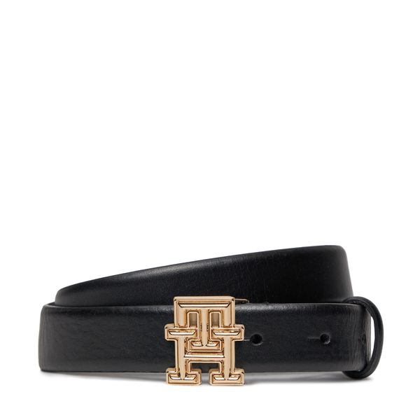 Tommy Hilfiger Ženski remen Tommy Hilfiger Th Logo Bombe 2.5 AW0AW16028 Black BDS