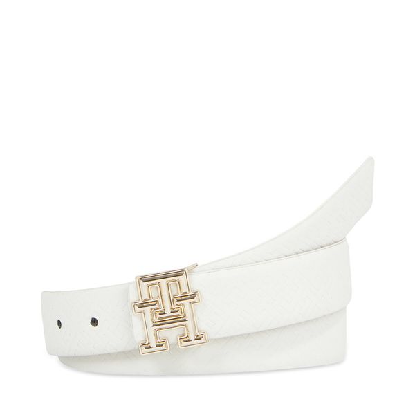 Tommy Hilfiger Ženski remen Tommy Hilfiger Th Logo Bombe Rev 3.0 AW0AW16019 Smeđa