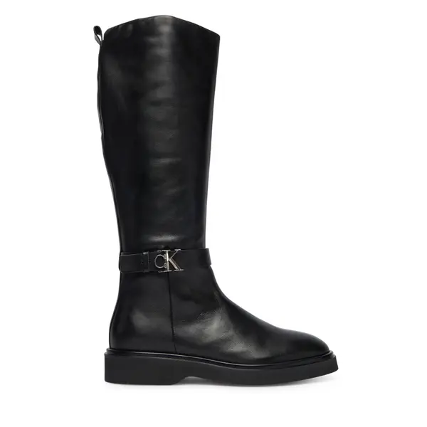 Calvin Klein Zimske čizme Calvin Klein Knee Boot W/ Metal Logo HW0HW02665 Crna