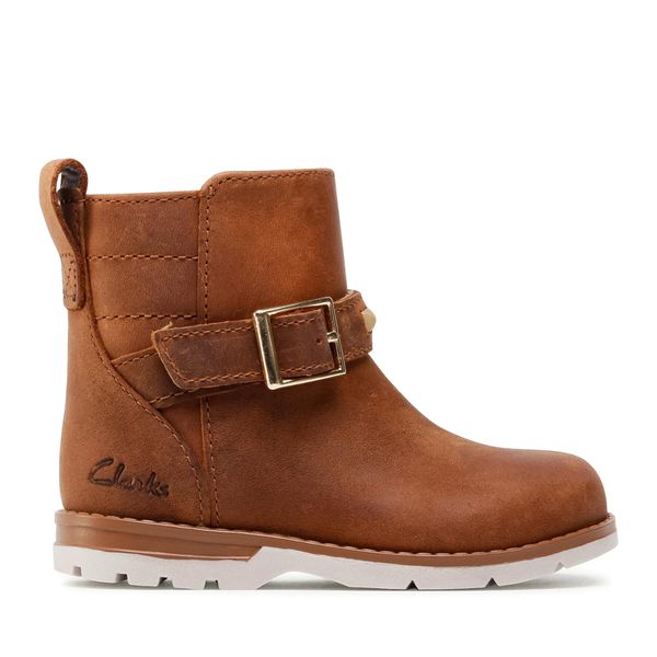 Clarks Zimske čizme Clarks Dabi Trim T 261526716 Tan Leather