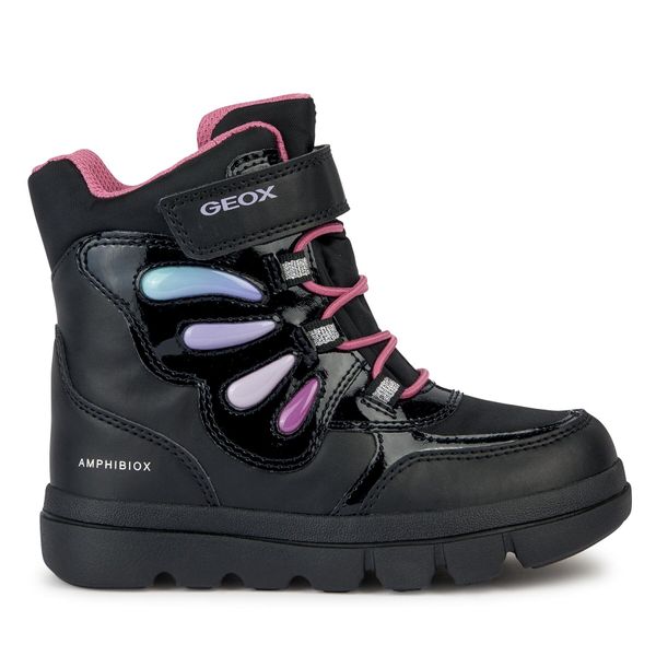 Geox Zimske čizme Geox J Willaboom Girl B A J36HWA 054FU C9240 D Black/Multicolor