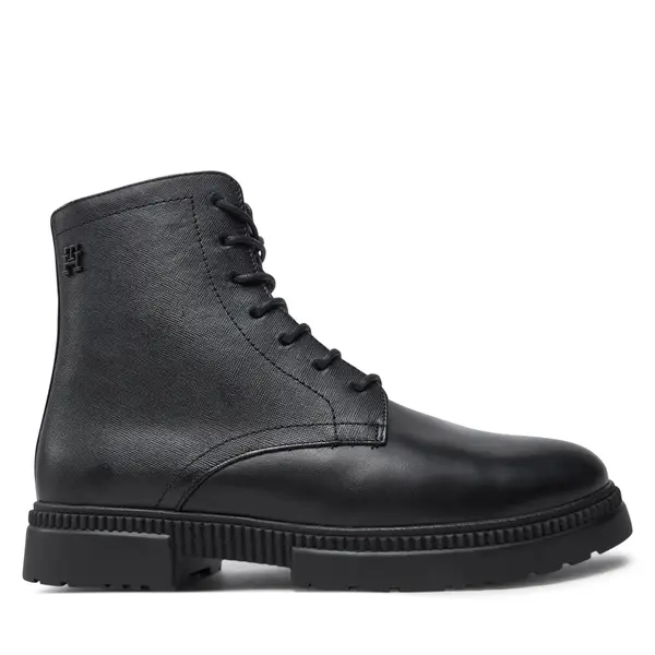 Tommy Hilfiger Zimske čizme Tommy Hilfiger Comfort Tl Texture Lth Boot FM0FM05182 Crna